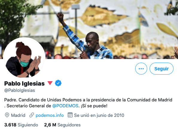 Perfil Twitter Podemos