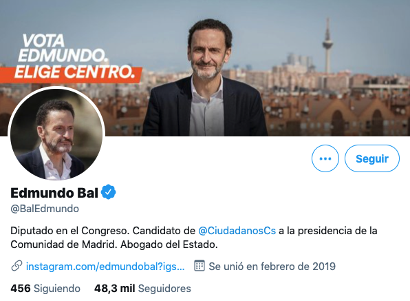 Edmundo Bal en Twitter